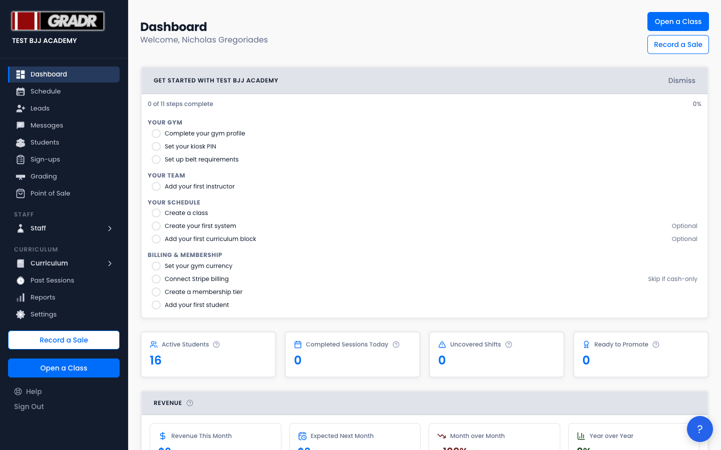 Dashboard overview
