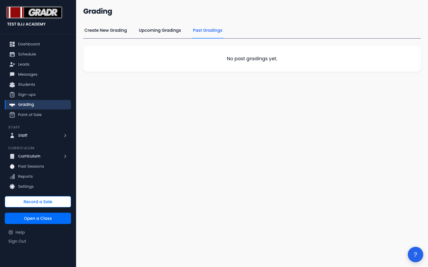 Past gradings