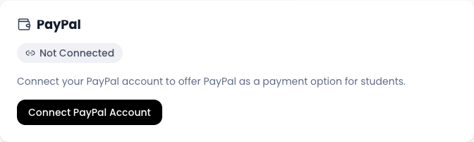 PayPal section